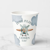 Tijdvliegdag vliegend vliegtuig papieren bekers (Voorkant)