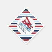 Tijdvliegdag vliegend vliegtuig servet (Hoek)