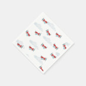 Tijdvliegdag vliegend vliegtuig servet (Hoek)