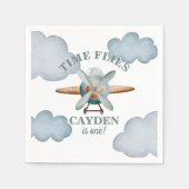 Tijdvliegdag vliegend vliegtuig servet (Voorkant)