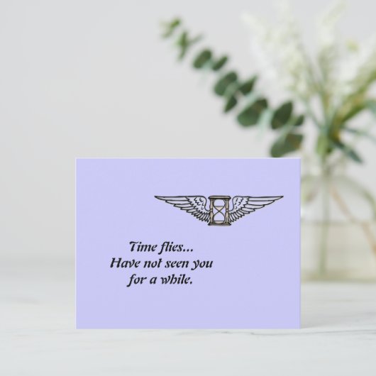 Tijdvliegen Briefkaart (Staand voorkant)