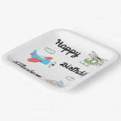 Tijdvliegtijd vliegende helikopter Birthday Any Ag Papieren Bordje (Gebogen)