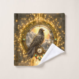 Tijdwaarnemer Raven – Gotische Klokwerken  Bad Handdoek