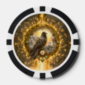Tijdwaarnemer Raven – Gotische Klokwerken Poker Chips (Voorkant)