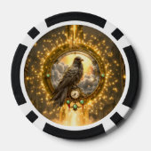 Tijdwaarnemer Raven – Gotische Klokwerken Poker Chips (Achterkant)