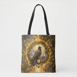Tijdwaarnemer Raven – Gotische Klokwerken  Tote Bag