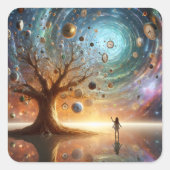 Tijdwachtterrein Vierkante Sticker (Voorkant)