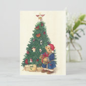 TIJDY BEAR HOLIDAY PARTY INVITE KAART (Staand voorkant)