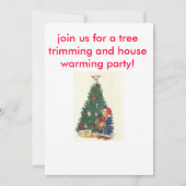 TIJDY BEAR HOLIDAY PARTY INVITE KAART (Achterkant)