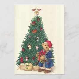TIJDY BEAR HOLIDAY PARTY INVITE KAART