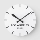 Tijdzonegrensminimalisator Los Angeles California Ronde Klok (Voorkant)