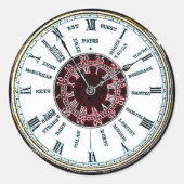  tijdzonehorloge ronde sticker (Voorkant)