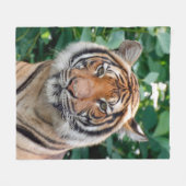 Tijger 001 fleece deken (Voorkant (Horizontaal))