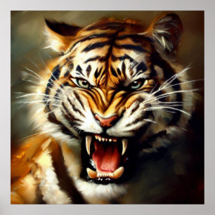 Tijger (10) Wilde kat Poster