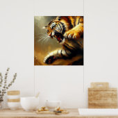 Tijger (12) Wilde kat Poster (Keuken)