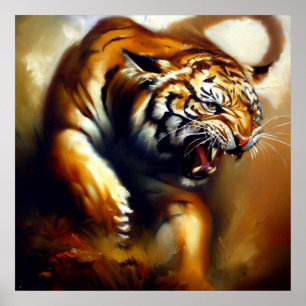 Tijger (13) Wilde kat Poster