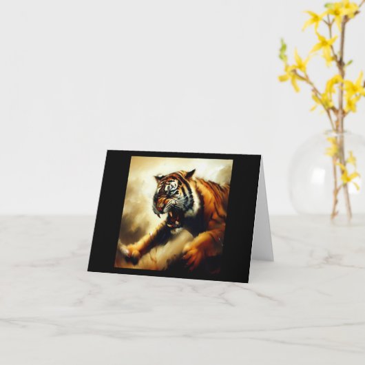 Tijger (14) Wilde kat Kaart (Gele Bloem)