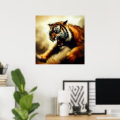 Tijger (14) Wilde kat Poster (Thuiskantoor)