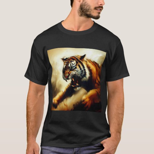 Tijger (14) Wilde kat T-shirt (Voorkant)