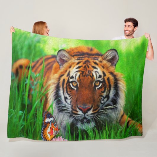 Tijger 1 fleece deken (In situ)