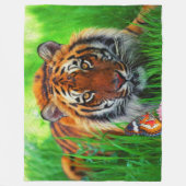 Tijger 1 fleece deken (Voorkant)