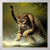 Tijger (1) Wilde kat Poster (Voorkant)