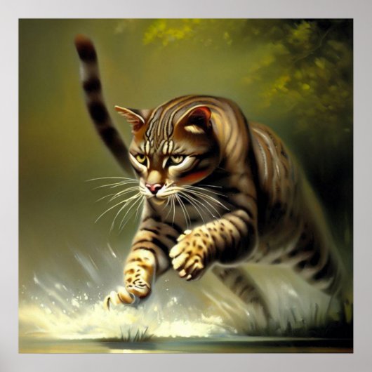 Tijger (1) Wilde kat Poster (Voorkant)