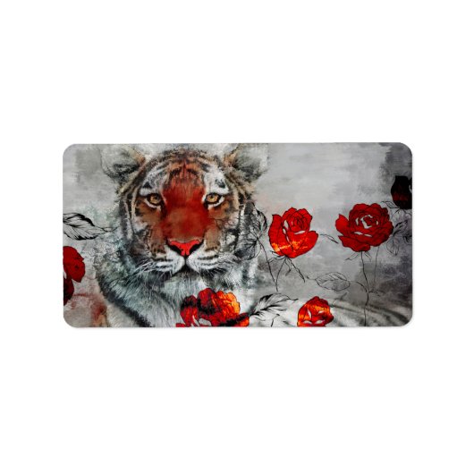 Tijger 2022 het Etiket van het Adres van de Terugk (Voorkant)