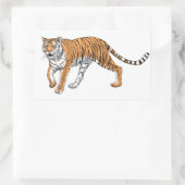Tijger 2 rechthoekige sticker (Tas)