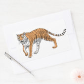 Tijger 2 rechthoekige sticker (Envelop)