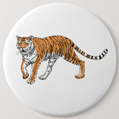 Tijger 2 ronde button 6,0 cm (Voorkant)