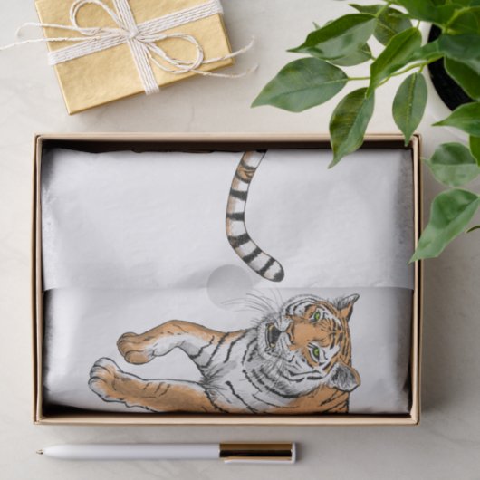 Tijger 2 tissuepapier (Geschenk)