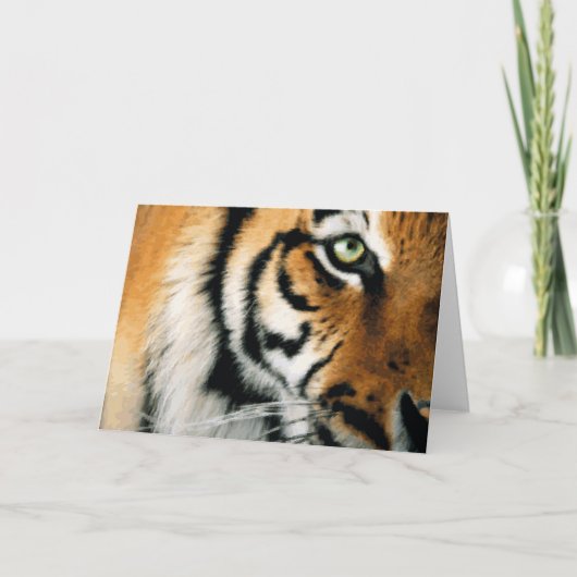 Tijger 2 - Wenskaart Feestdagen Kaart (Voorkant)