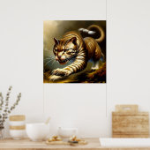 Tijger (2) Wilde kat Poster (Keuken)