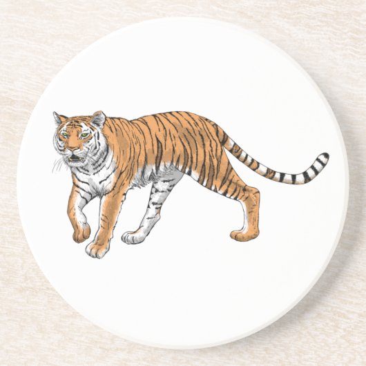 Tijger 2 zandsteen onderzetter (Voorkant)
