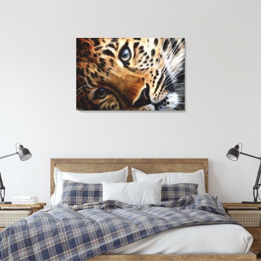 Tijger 3 - Gewikkeld Canvas Afdruk (Insitu (Slaapkamer))