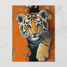 Tijger 3D-illusie Briefkaart
