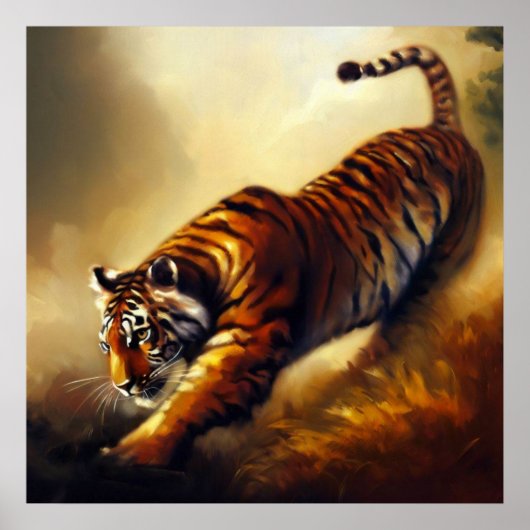 Tijger (4) Wilde kat Poster (Voorkant)
