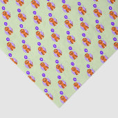 Tijger 5 jaar oud paarse groen tissuepapier (Detail)