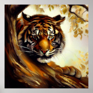 Tijger (5) Wilde kat Poster