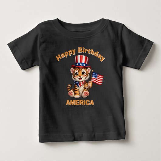 Tijger (5n) Patriottisch Kinder T-Shirt (Voorkant)