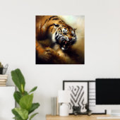 Tijger (6) Wilde kat Poster (Thuiskantoor)