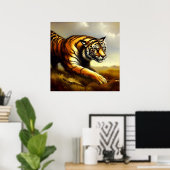 Tijger (7) Wilde kat Poster (Thuiskantoor)