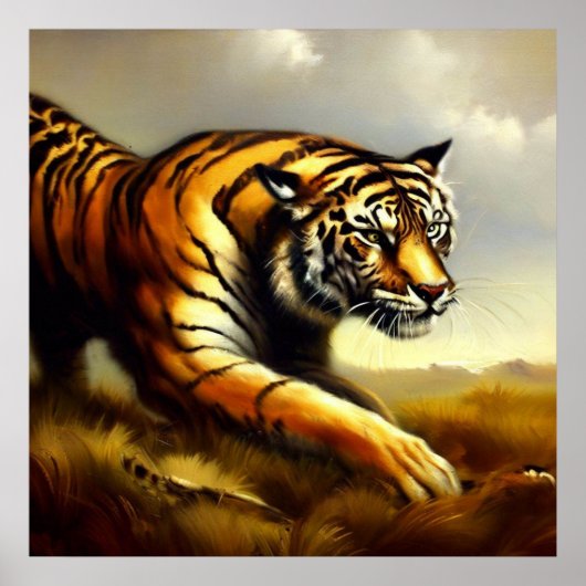 Tijger (7) Wilde kat Poster (Voorkant)