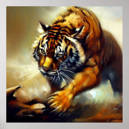 Tijger (8) Wilde kat Poster