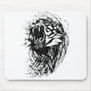 Tijger Abstract dier - Predator van wilde katten Muismat