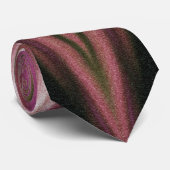 Tijger, Abstract Roze Mauve Zigzag Chevron Sjabloo Stropdas (Opgerold)