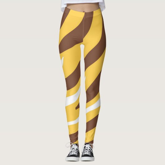 Tijger abstracte kunst leggings (Voorkant)