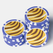 Tijger abstracte kunst poker chips (Opstapeling)