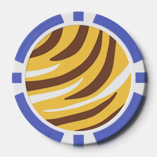 Tijger abstracte kunst poker chips (Voorkant)